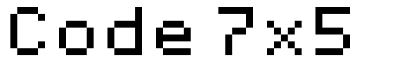 Code 7x5 font preview